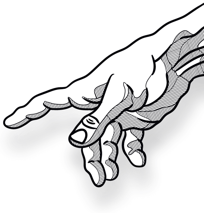 mdot pointing hand